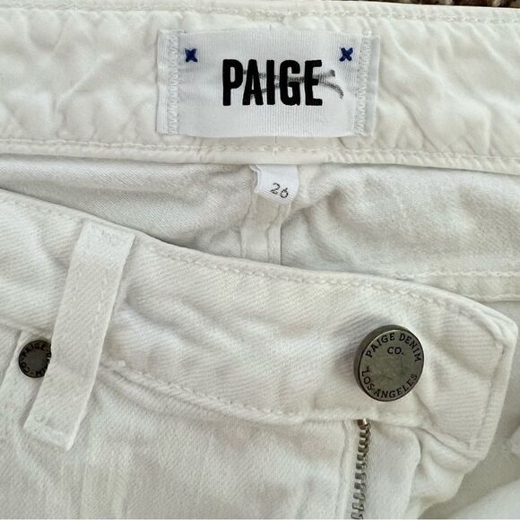 Paige Skyline Ankle White Jeans - Picture 5 of 13